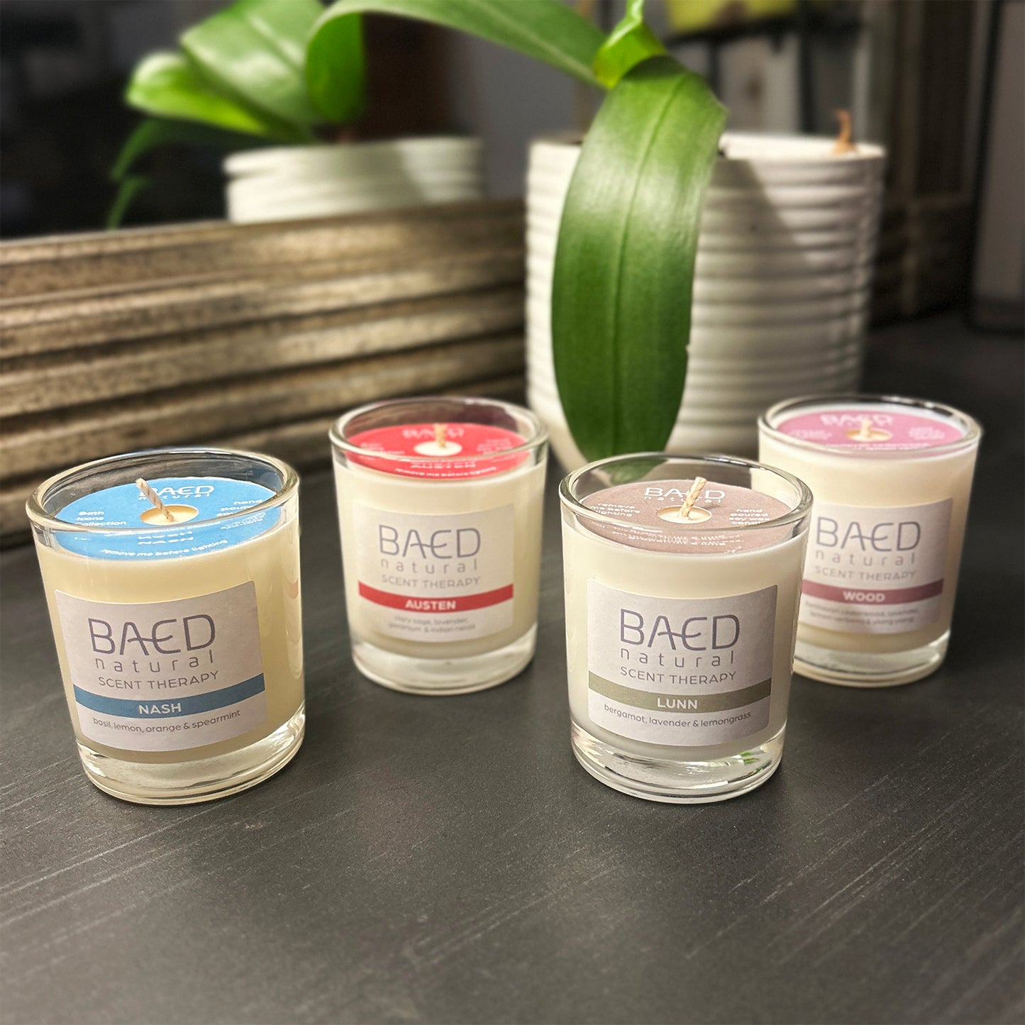 4 soy wax votive candles front glass