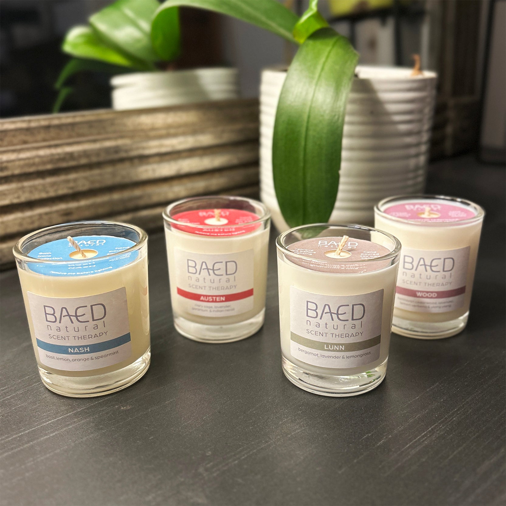 4 soy wax votive candles front glass