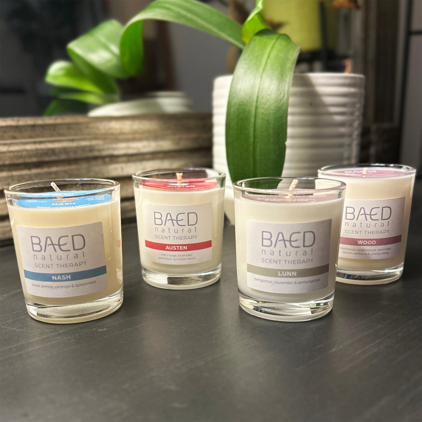 4 soy wax votives front glass