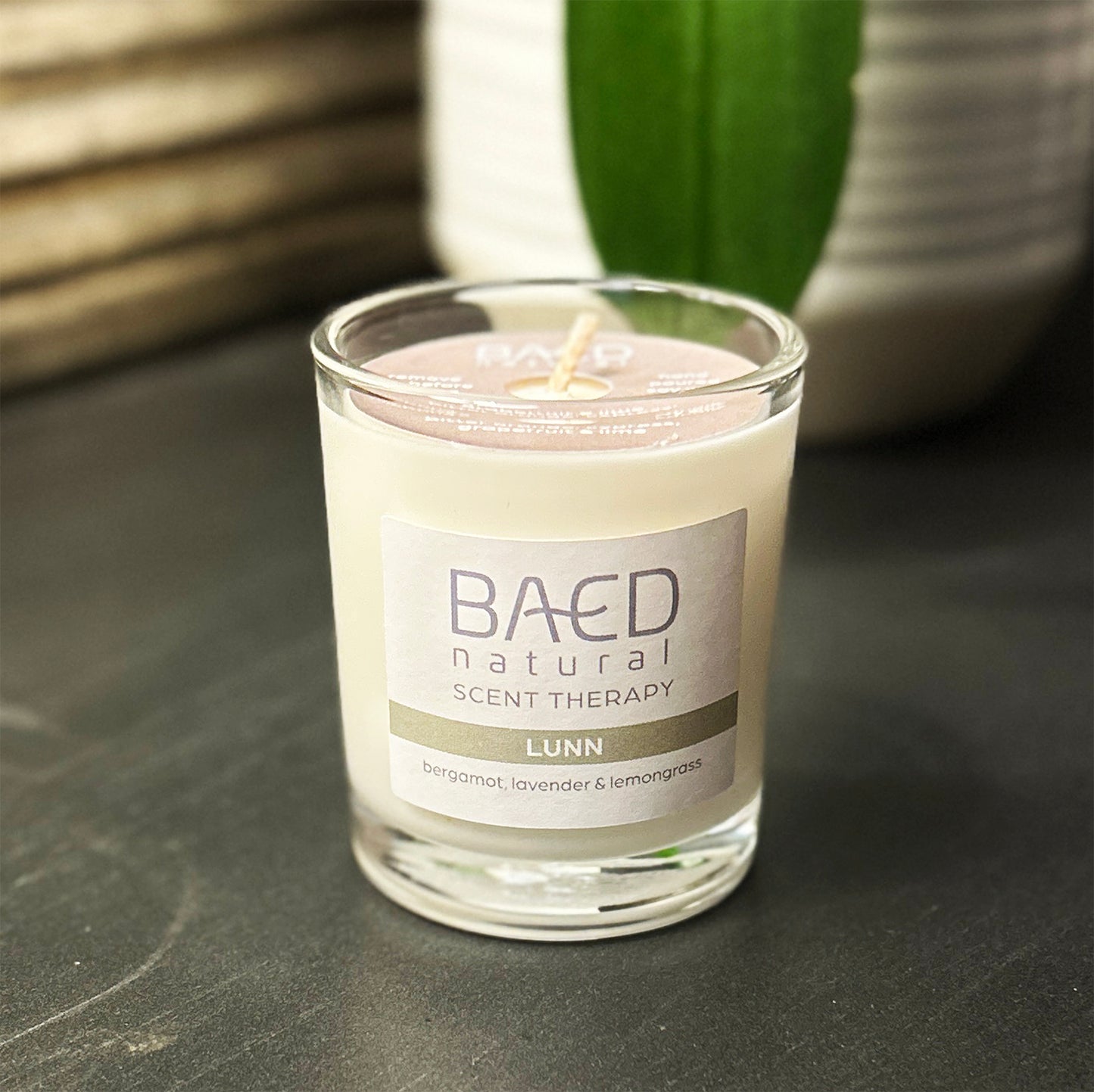 Lunn soy wax votive candle front glass